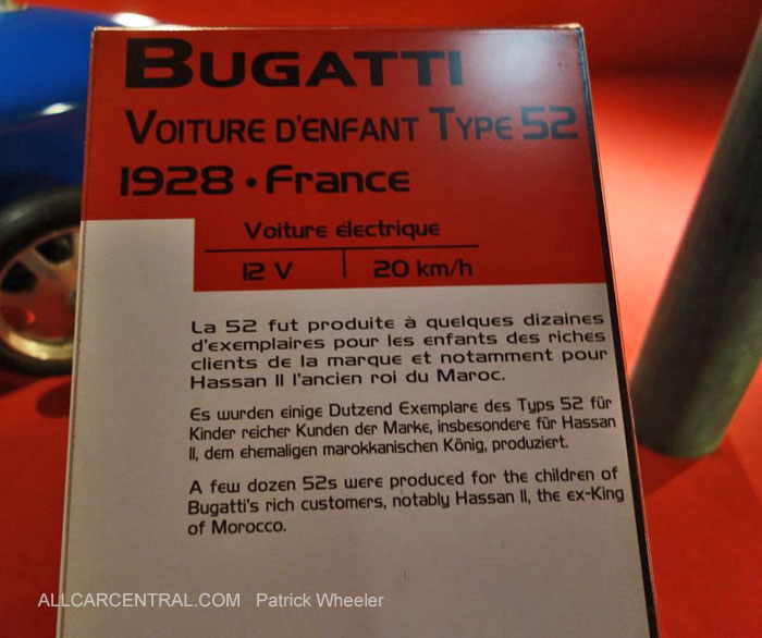  
Bugatti Voiture D'enfant  Type 52 1928 20 
Musee National de l'automobile 2015 
Patrick Wheeler Photo 