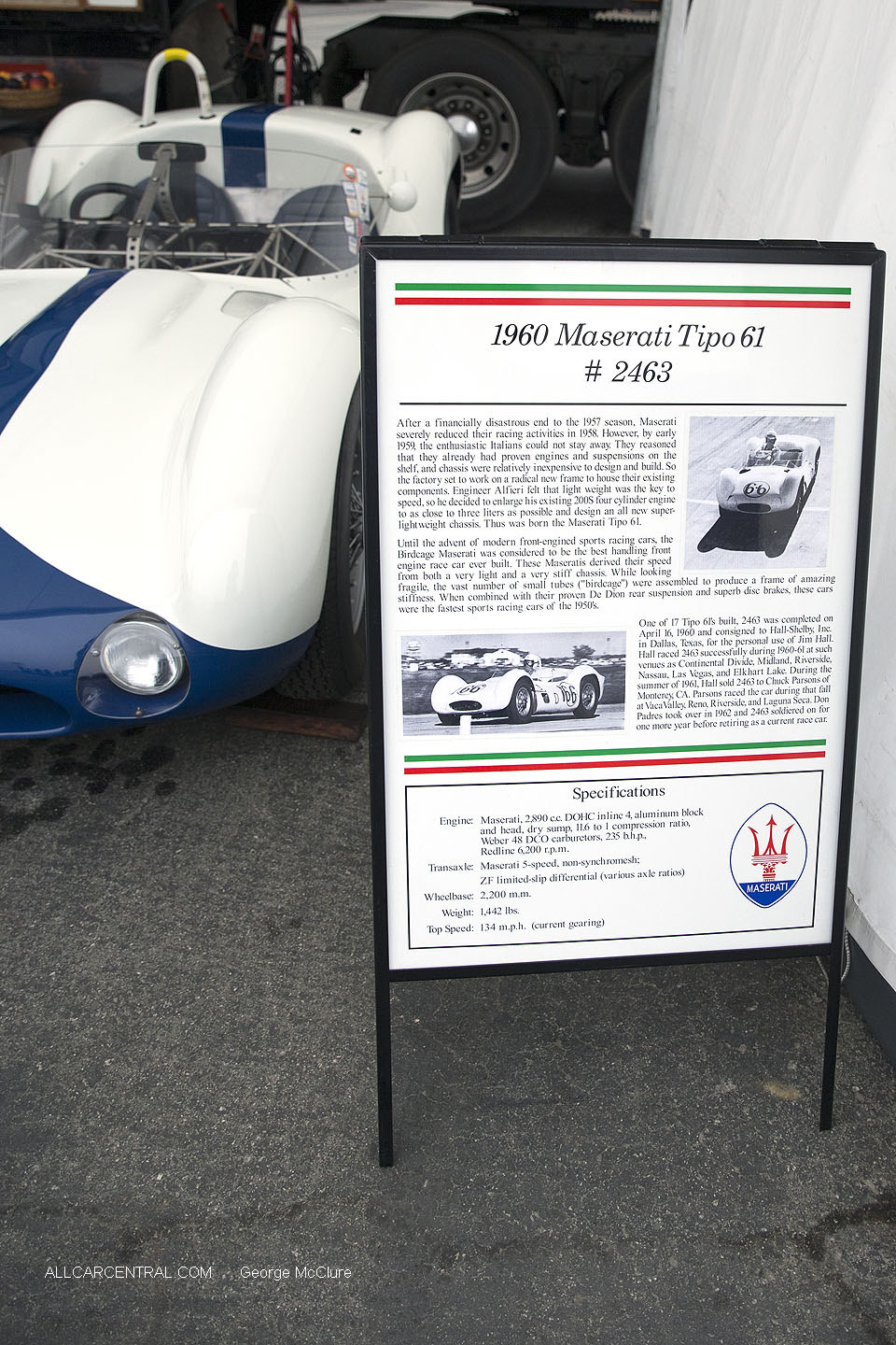  Maserati Tipo 61 sn-2463 1960 Monterey Motorsports Reunion 2016