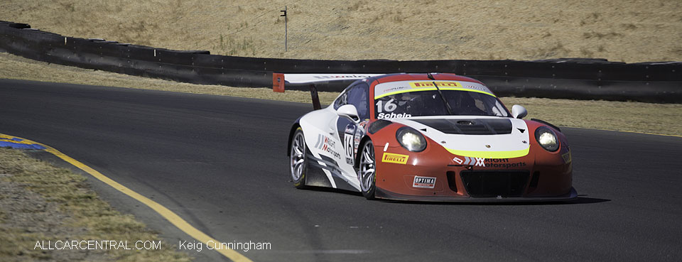  Porsche 911 GT3R Michael Schein  Pirelli World Challenge Sonoma Raceway 2016