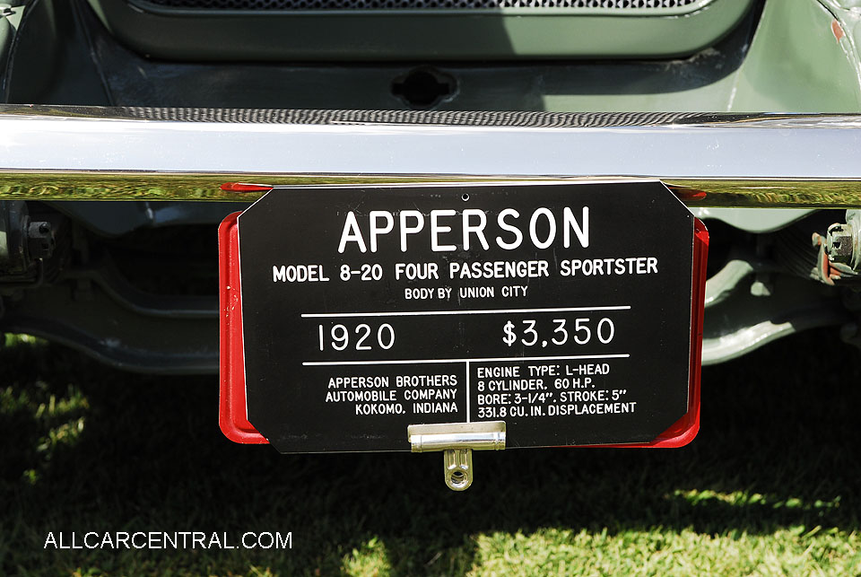 Apperson Model 8-20 Four Passenger Sportster 1920