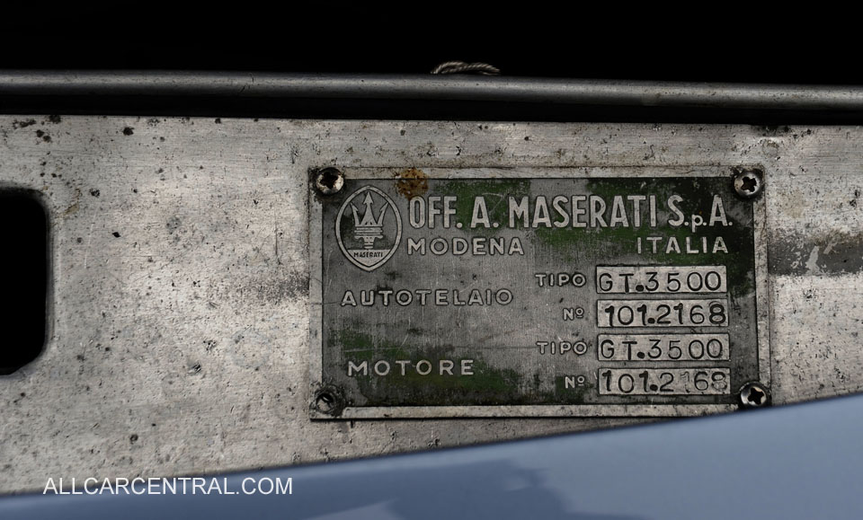 Maserati 3500GT sn-101.2168 1961 Concorso Italiano 2019