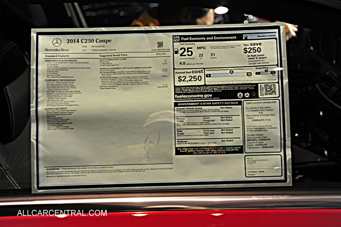  Mercedes-Benz C250 sn-WDDGJ4HB2EG190218 2014 San Francisco Annual International Auto Show 11-2013 